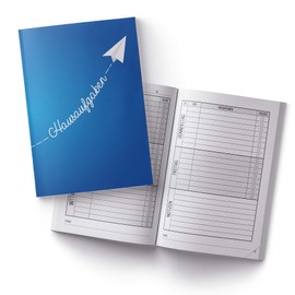 itenga Homework Book Paper Plane Blue DIN A5 96 Pages School Supplies My Homework for Community School Gymnasium