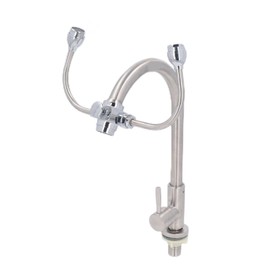 Eye Wash Station, Faucet Mounted Eyewash Station, Spray Heads Eye Wash Units, Use Emergency Eye Flush Kit with Filter for Laboratory Industry Home G1/2, Eye Wash Kit