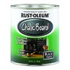 RUST-OLEUM Paint CHALKBRD LTX Black Quart 206540