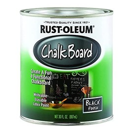 RUST-OLEUM Paint CHALKBRD LTX Black Quart 206540