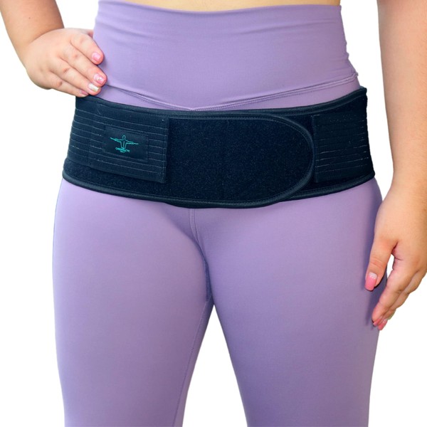The Chiropractic Belt SI Belt, Sacroiliac Belt for Women & Men, Hip Brace for Sciatica Pain Relief, Scientifically Engineered To Relieve Lower Back Pain, Fits XS to Plus Size, Large 46" - 52" Black