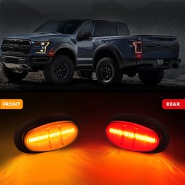 NEIFILES LED Side Marker Lights Compatible with Ford F-150 /F150 Raptor 2016 2017 2018 2019 2020 Front Rear Dual Fender Bumper Lamps Smoked Lens Pack of 4