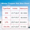 Winter Trapper Hat for Men Women 100% Real Rabbit Fur