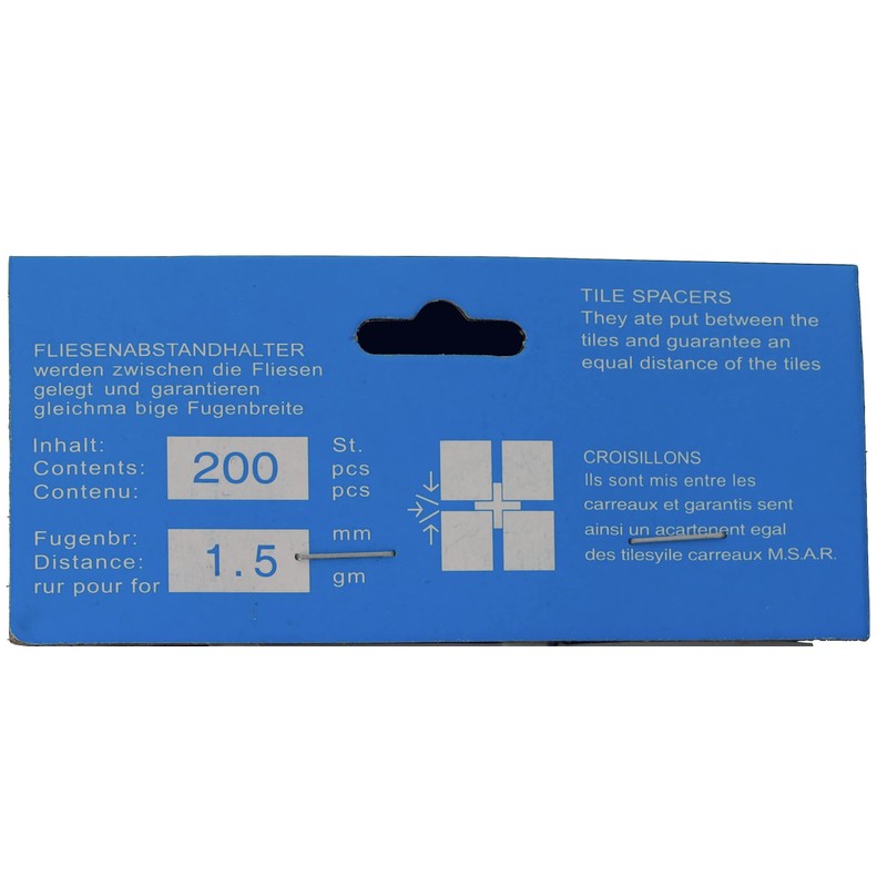 INTOX Tile Spacers 1.5 mm Pack of 200 White