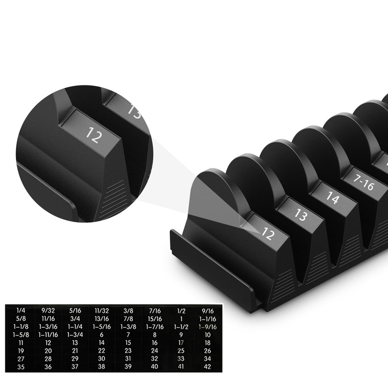 DEHOYI Size labels for wrench organizers, 4 pcs