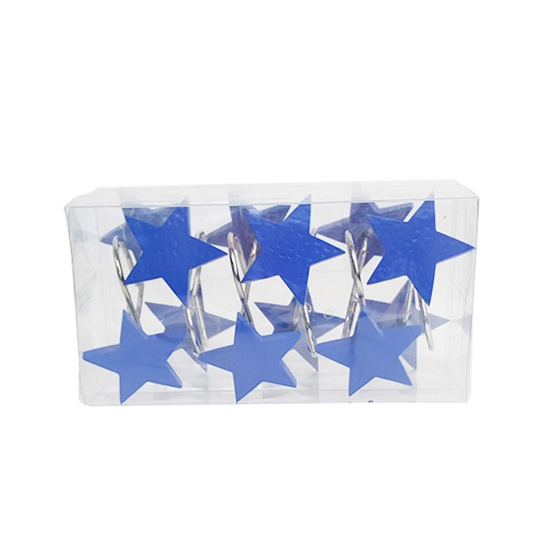 Gracelife 12Pcs Star Design Shower Curtain Hooks Resin Decorative Anti