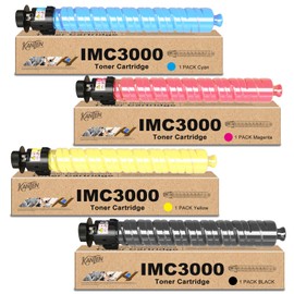 KANTEN IMC3500 IMC3000 Toner Cartridges (with New Chip) Replacement for Ricoh 842251 842252 842253 842254 Compatible with Ricoh Lanier Savin IM C3000 IM C3500 Printer (4 Pack,BCMY)