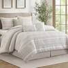 LANCO MODERN LIFESTYLE 7 Piece Queen Comforter Set, Beige, Elegant