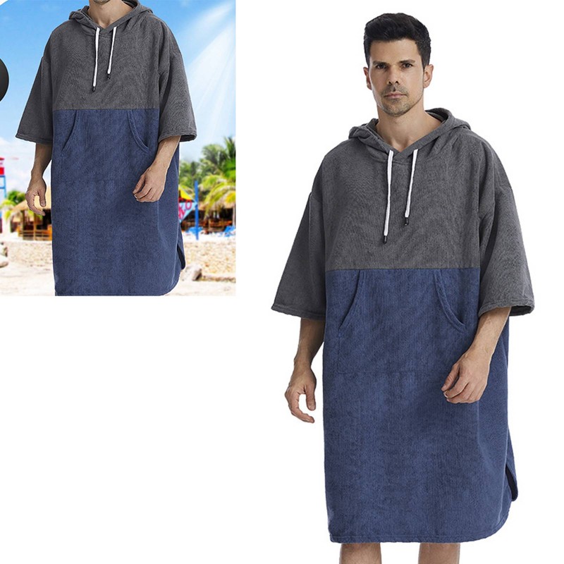 Quick Dry Bath Towels Pool Changing Robe Quick-Dry Poncho Surfing