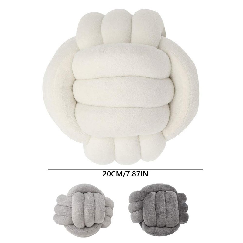 Velvet Knot Ball Cushion Handmade Knot Ball Pillow Creative Velvet