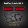 Partsam Red Cargo Carrier Hitch Rack Lights Kit, 2Pcs 6