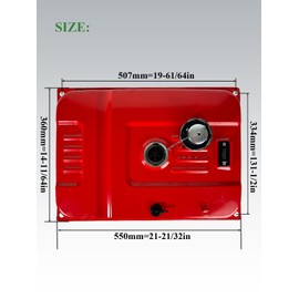 YAMAKATO Generator Gas Fuel Tank for Honda EC2500 and Clone Predator etc. 196cc 212cc 208cc 224cc 6.5hp 3200 4000 4375 4500 and More（5 gallons）