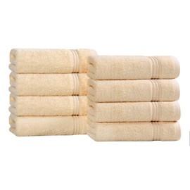 SUPERIOR Heritage Egyptian Cotton Hand Towel Set, Heavyweight Towels for Bathroom, Kitchen, Spa, Home Decor Essentials, Highly Absorbent, Plush Hotel Quality, Includes 8 Hand Towels, Canary