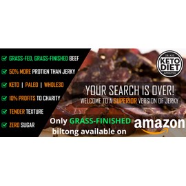 Boma Biltong Slab (Garlic & Herb) - Air-Dried Grass Fed, Grass Finished Beef Jerky Snack | Keto, Paleo, Whole30 Friendly, Carnivore Diet | Charcuterie, South African Beef Jerky, Gluten Free, Soy Free, No Nitrates, No Hormones, No Antibiotics, No MSG, (8 Ounce)