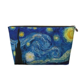 The Starry Night Van Gogh Travel Toiletry Bag for Women and Men, Water-Resistant Purse Zipper Makeup Cosmetic Pouch Bag Travel Organizer Wash Bag for Accessories,Toiletries