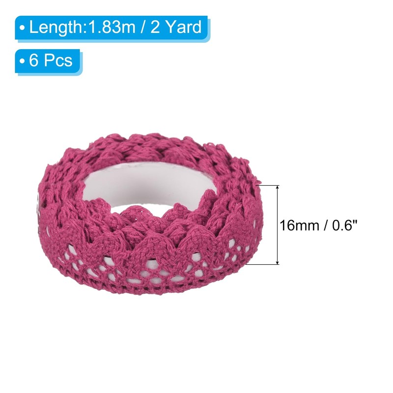 PATIKIL 0.6" Wide 2 Yards Self-Adhesive Lace Tape Lace Ribbon,