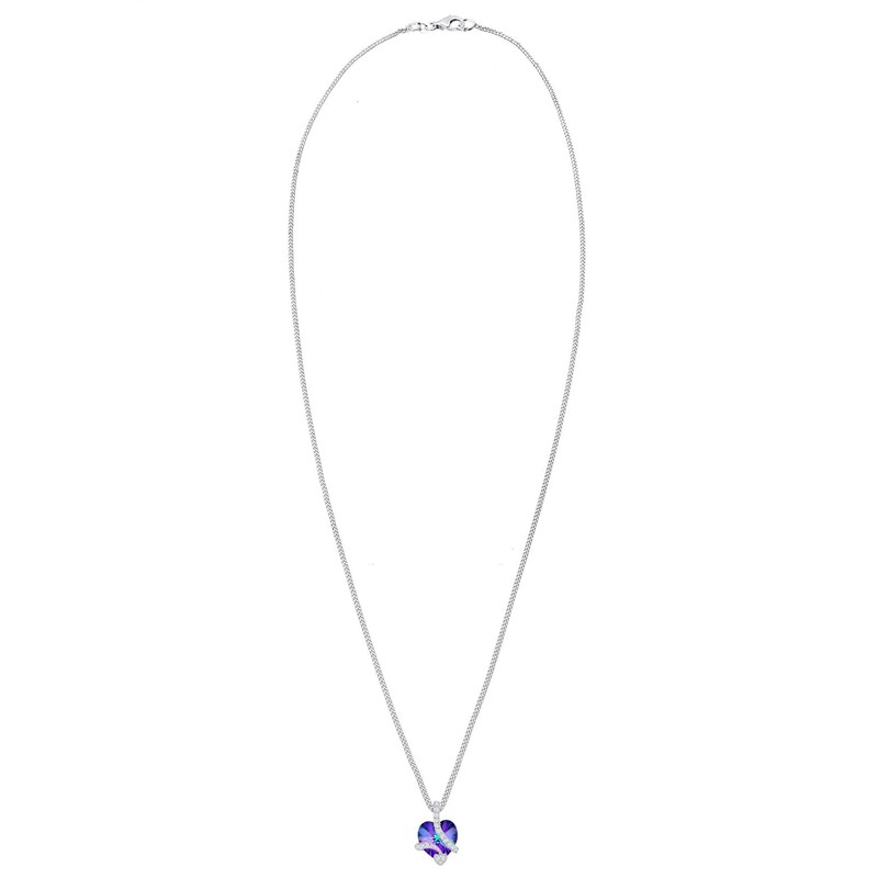 Elli Necklace Heart Crystals 925 Silver Féminin, Crystal, Crystal