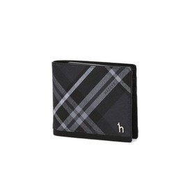 Hazzys (대구신세계)DUBLIN 블랙 체크 가죽 2단 반지갑 HJWA5F866BK (Daegu Shinsegae) DUBLIN Black Check Leather Bi-fold Wallet HJWA5F866BK
