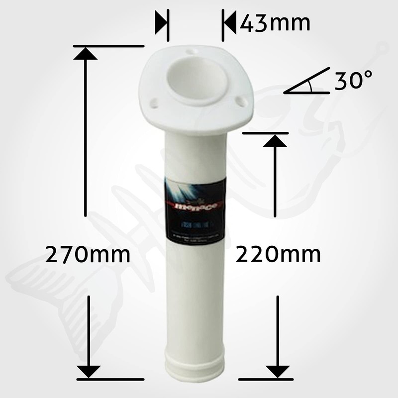 4 x Flush Mount 300 Angled Round Boat Rod Holder