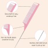 10pzs Kit Cepillos Y Peines Peinado Cabello Con Pinza, Rosa