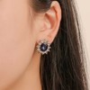 Yienate Wedding Sapphire Jewellery Sets Princess Blue Sapphire Crystal Pendant