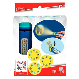 Simba 105954676 Light Projector Animals, Projects Coloured Images, 3 Discs with 8 Motifs each, 12 cm, from 3 Years