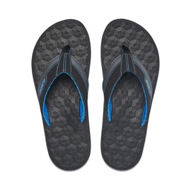 Reef Men's The Ripper Flip-Flop, Black/Blue, Numeric_10