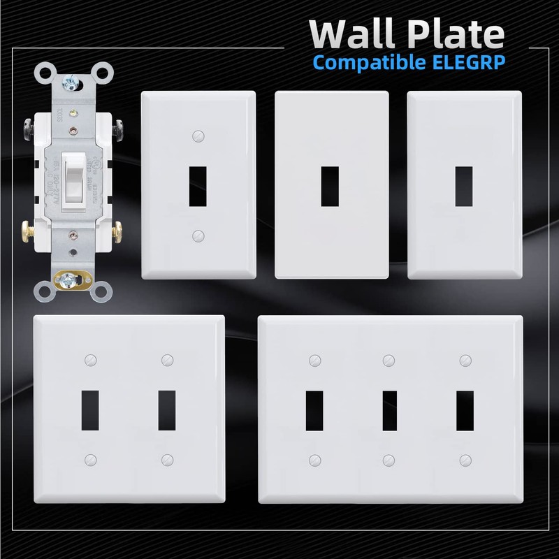 ELEGRP 4 Way Toggle Light Switch, 15 Amp, 120-277V, Toggle
