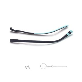 QYAJS Child Eyeglass Arms 1 Pair Glasses Replacement Temple TR Silicone Frame Arms Screw Screwdriver (Black Blue)
