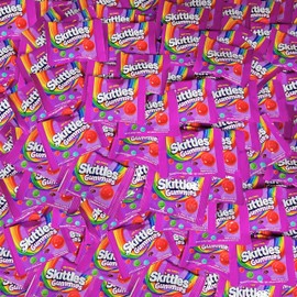 ASSORTIT X Skittles Collab Gummies Wild Berry Fun Size 1.5 LB Bulk Bag With 25+ Packs Individually Wrapped Fruity Chewy Gummy Candy