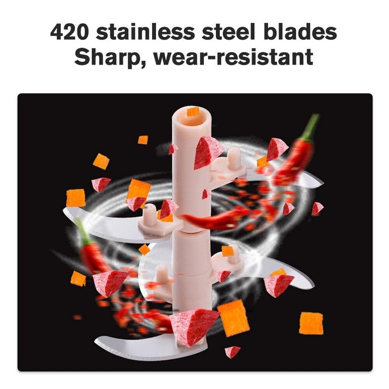 Multifunctional Garlic Chopper, Hand Pull String Garlic Chopper for Kitchen,