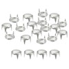 sourcing map 100Pcs 10mm Silver Round Dome Studs Metal Claw
