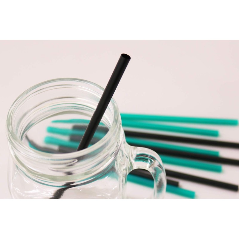 Shiva Serie Industrial Straw Diamond Straw Straight 17 cm 500 Pieces Black