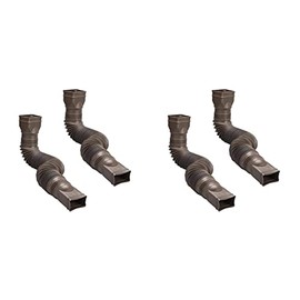 Amerimax 2-Pack Brown Flexible Downspout Extension Gutter Connector Rainwater Drainage (Two Pack)