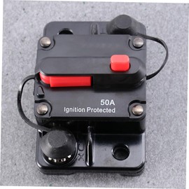 Vaguelly 50a High Amp Manual Reset Circuit Breaker for Dual Circuit Protection Rvs Boats and Solar Systems Reliable Electrical Appliance Safety Device Black