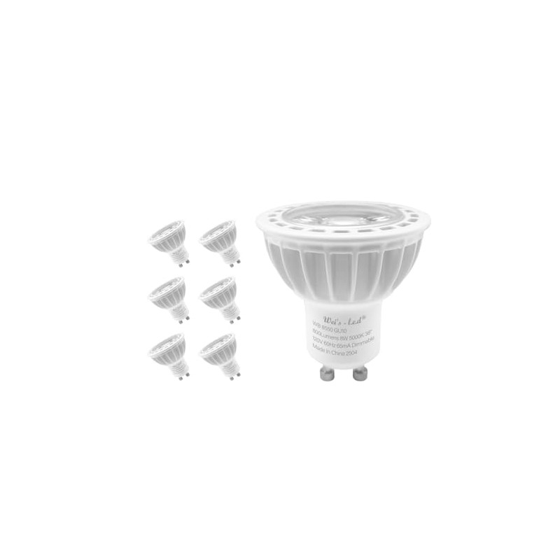 wei's-l.e.d 8W GU10 Led Bulbs, High Power, 800 Lumens, 38