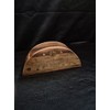 Handmade Wooden Napkin Holder – Rustic Tissue Stand with Brass