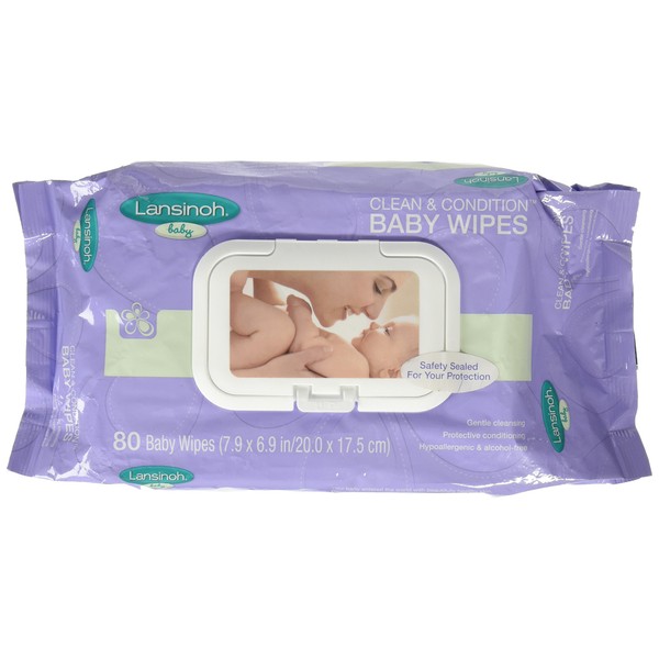 Lansinoh Clean & Condition Cloths for Babies, 80 ct.