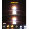 Partsam 4x 4 Inch Round Amber White Strobe Lights Dual
