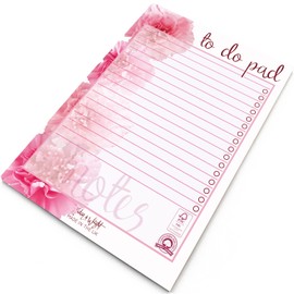 Ashton and Wright - Daily to do Pad – A5 Floral Desk Planner Organiser – 60 Sheets - 80 GSM (Pink Carnation)
