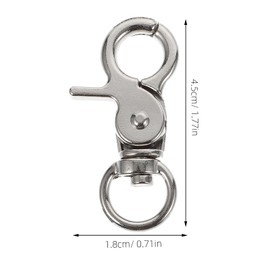 Ipetboom 5pcs Birdcage Lock Metal Snaps Door Chain Lock Heavy Duty Birds Cage Metal Clip Spring Hook Bird Cage Door Bird Cage Accessories Stainless Steel Fly Rope Parrot to Rotate