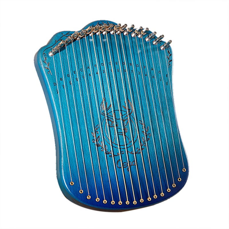 17 String Lyre Harp Portable Solid Beech Wood Harp String