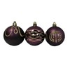 9 decorated plum christmas baubles - purple plum baubles christmas