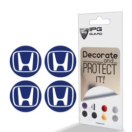 IPG Compatible with Civic Accord CRV VTEC Si Logo Center Cap Overlay Wheel Tire Decals Inner or Outer Stickers (Center Cap:2.25") (4 Units) Personalize Your Vehicle (Outer Logo, Navy Blue)