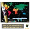 Global Walkabout Scratch Off Map with colours background – Deluxe