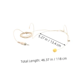 WHAMVOX Omnidirectional Headset Microphone Screw Lock Connector Sound Earhook Design for Public Speaking Presentations and Performances Beige Audio Earphone for Comfortable Use