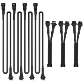 Nilight Extension Cable for Motorcycle LED Strip Lights 4PCS 2 Feet Extension Cords 3PCS 2 Way Y Splitter 4PIN Extension Cord for Underglow Neon Accent Light Strips Rock Lights