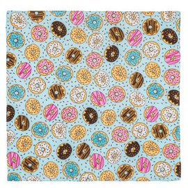 Bandanna Donuts Iced with Sprinkles ~ Wearable Art 100% Cotton - Scarf