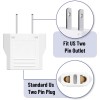 NoBrand 3 Pack EU to US Plug Adapter - European