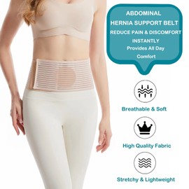 Umbilical Hernia Belt | Abdominal Hernia Belt for Men & Women | Belly Button Umbilical Hernia Binder w/ 2 Hernia Compression Pads | Ventral, Epigastric & Post Surgery Support Belts